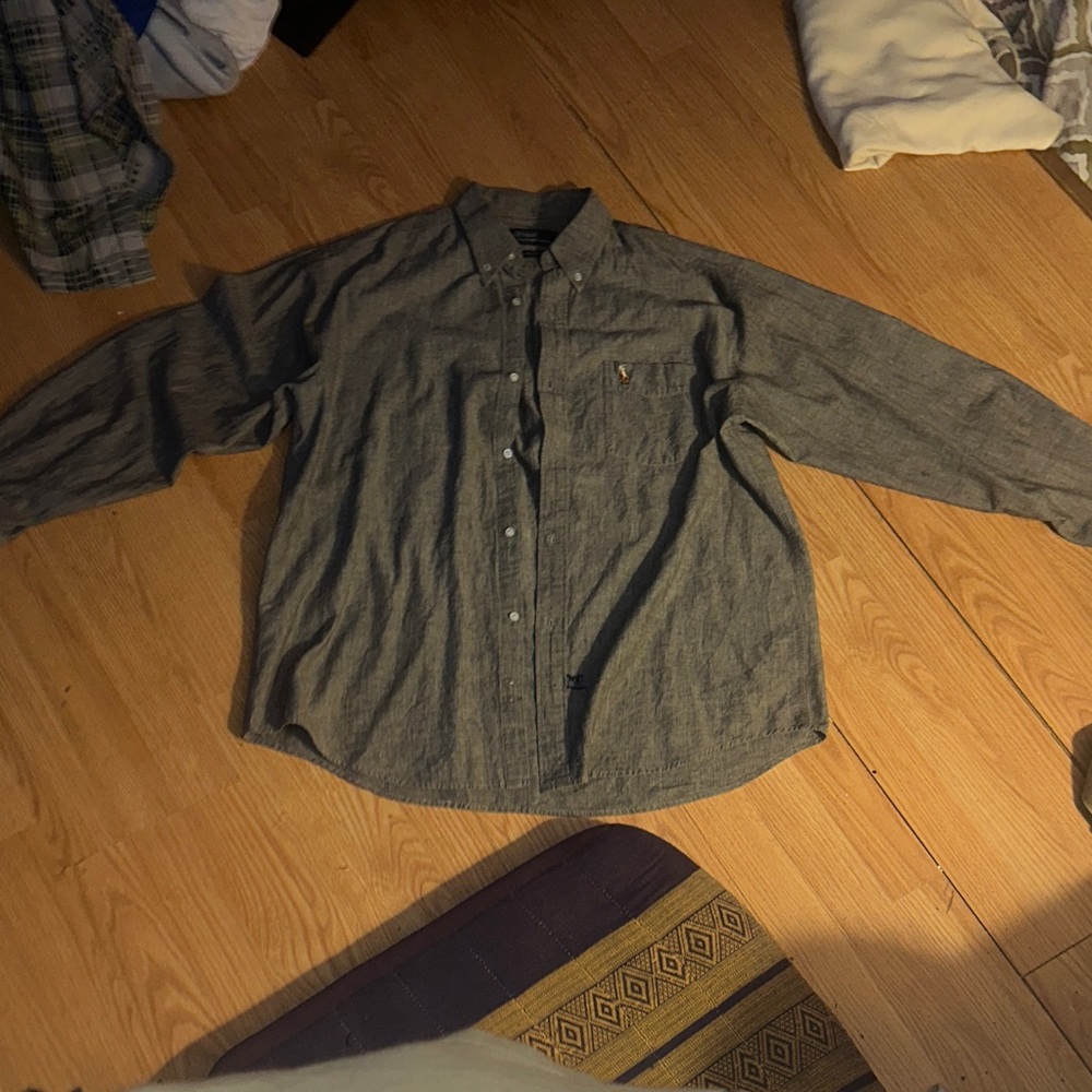 Polo by Ralph Lauren Charcoal Button-Up Shirt